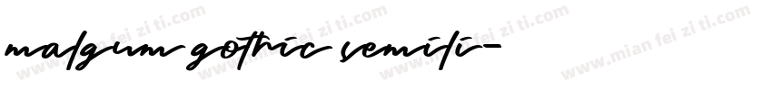 malgum gothic semili字体转换